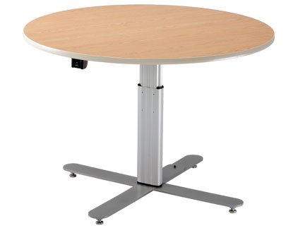 Adjustable Large Round Table - Powered