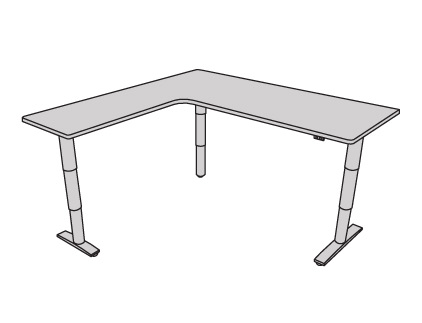 Vox Adjustable L-Shape Desk
