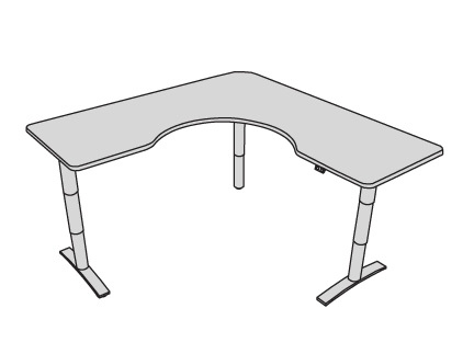 Vox Adjustable Wrap Corner Desk